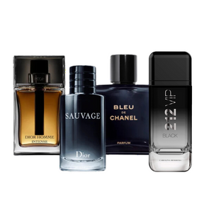 Coffret 4 Parfums - 212 Vip Black, Sauvage Dior, Bleu de Chanel, Dior Homme Intense (ACHETEZ 1, OBTENEZ 4)