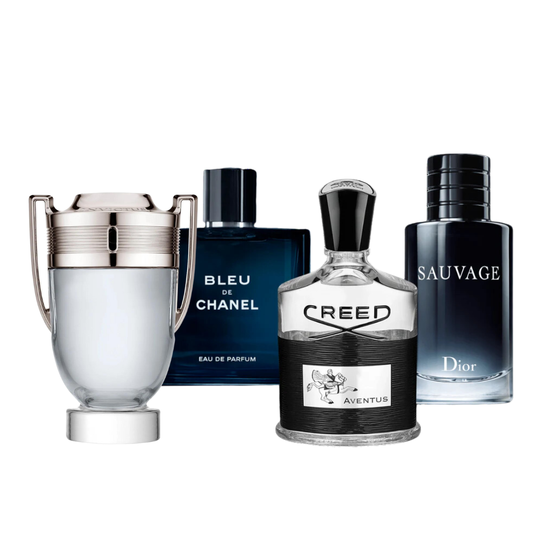 Coffret 4 Parfums - Invictus, Creed Aventus, Bleu de Chanel, Dior SAUVAGE (ACHETEZ 1, OBTENEZ 4)